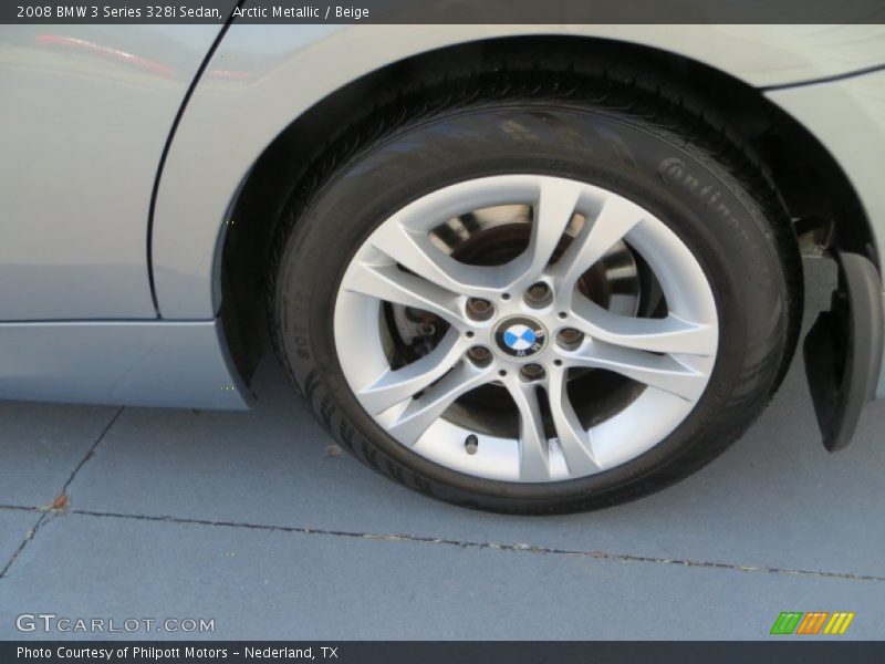 Arctic Metallic / Beige 2008 BMW 3 Series 328i Sedan
