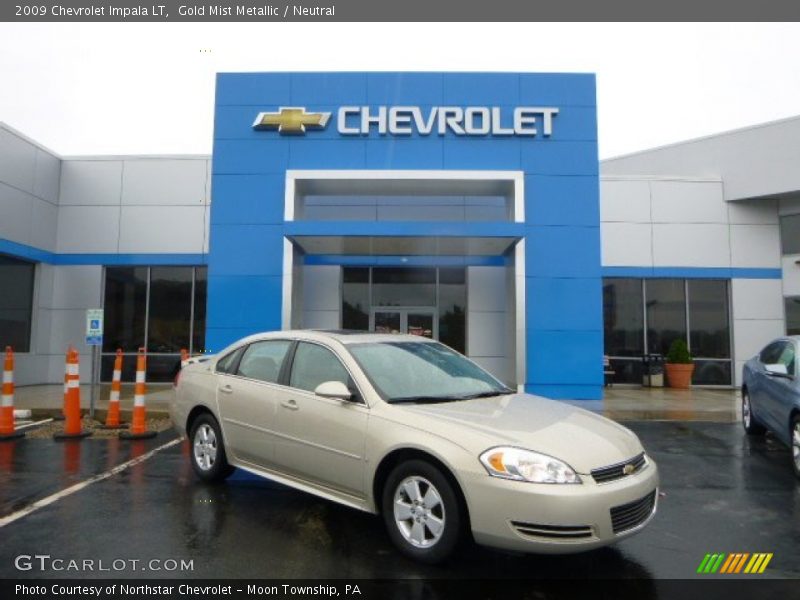 Gold Mist Metallic / Neutral 2009 Chevrolet Impala LT