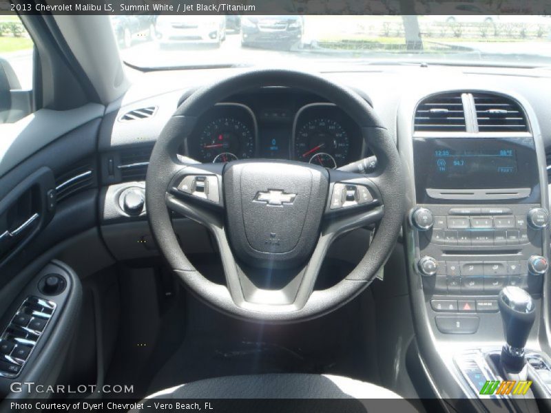 Summit White / Jet Black/Titanium 2013 Chevrolet Malibu LS