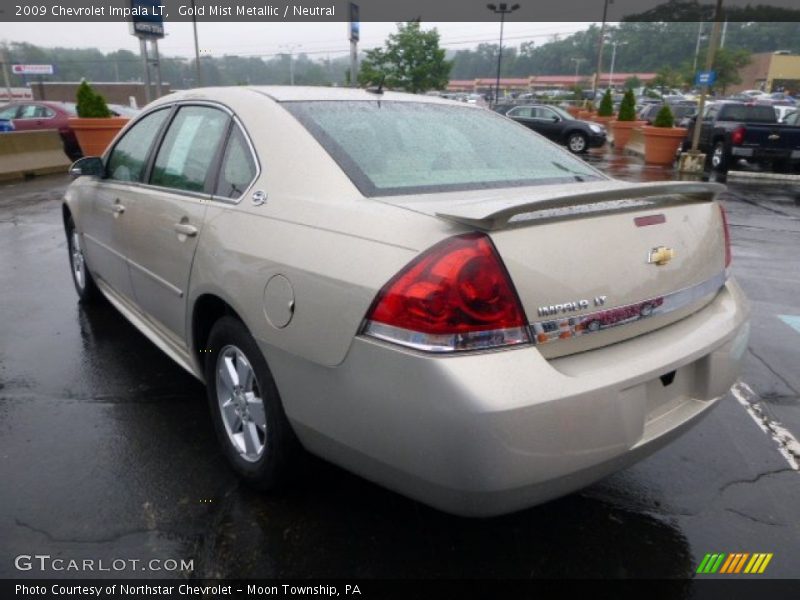 Gold Mist Metallic / Neutral 2009 Chevrolet Impala LT