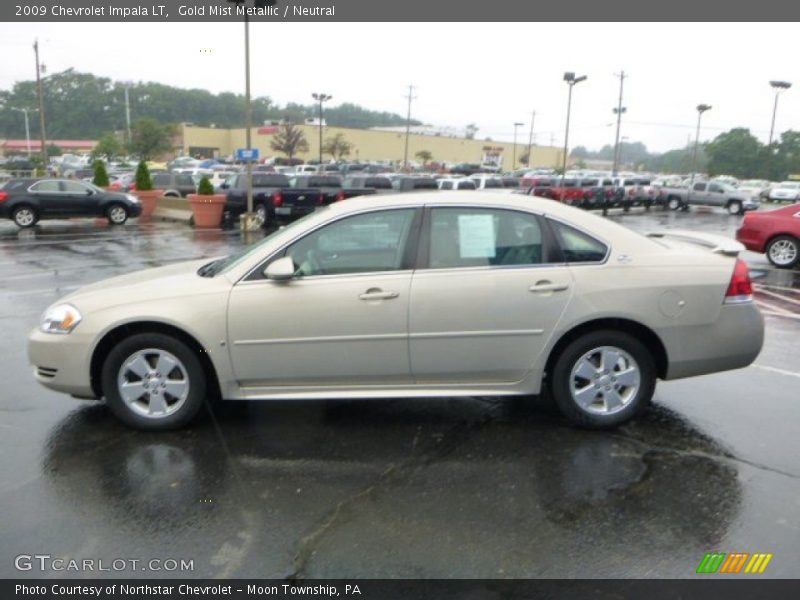 Gold Mist Metallic / Neutral 2009 Chevrolet Impala LT