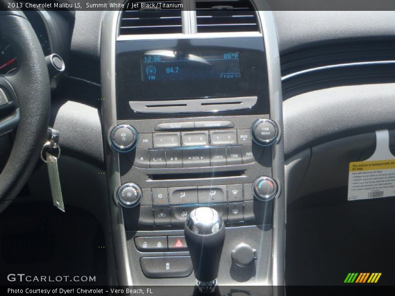 Summit White / Jet Black/Titanium 2013 Chevrolet Malibu LS