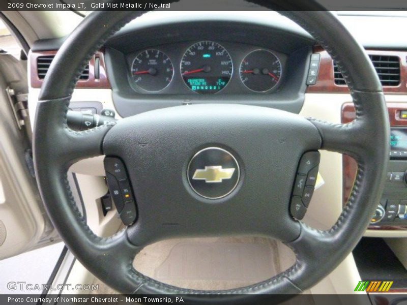 Gold Mist Metallic / Neutral 2009 Chevrolet Impala LT