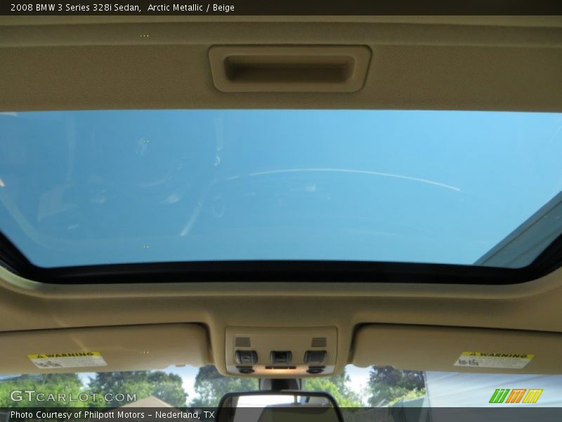 Arctic Metallic / Beige 2008 BMW 3 Series 328i Sedan