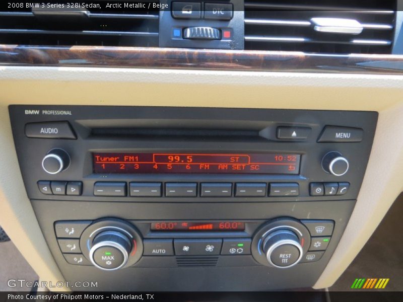 Arctic Metallic / Beige 2008 BMW 3 Series 328i Sedan