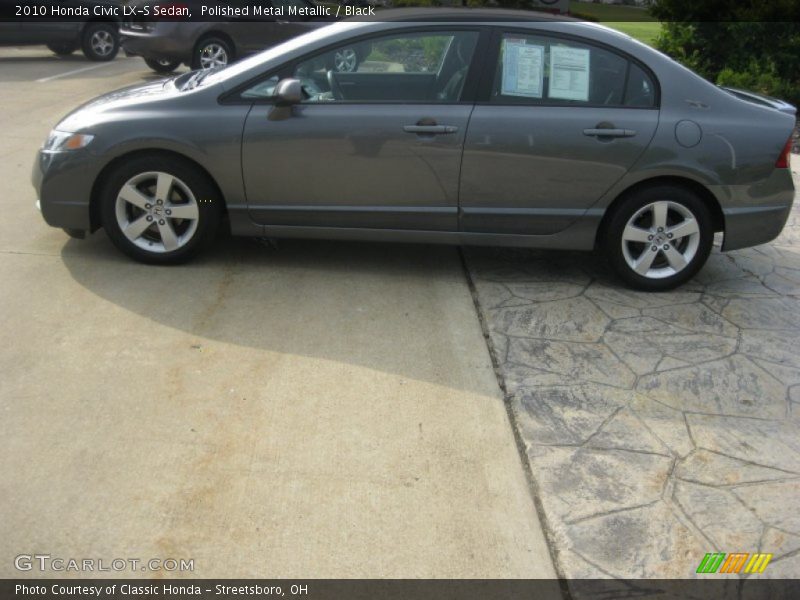 Polished Metal Metallic / Black 2010 Honda Civic LX-S Sedan
