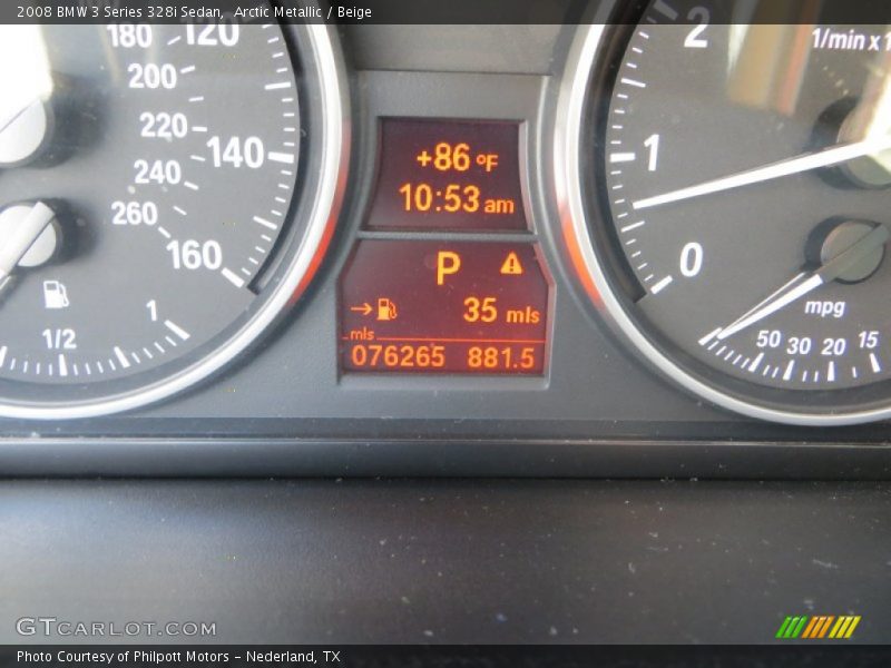 Arctic Metallic / Beige 2008 BMW 3 Series 328i Sedan