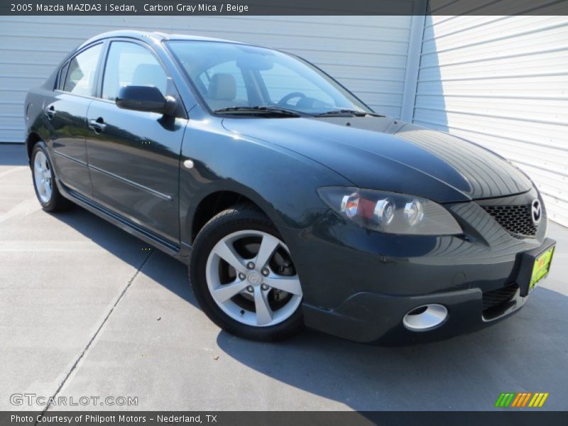 Carbon Gray Mica / Beige 2005 Mazda MAZDA3 i Sedan