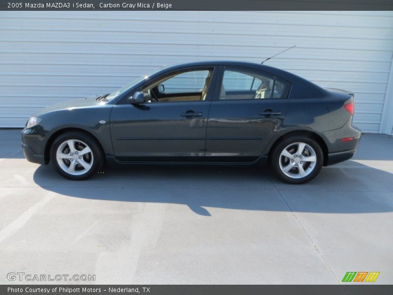 Carbon Gray Mica / Beige 2005 Mazda MAZDA3 i Sedan