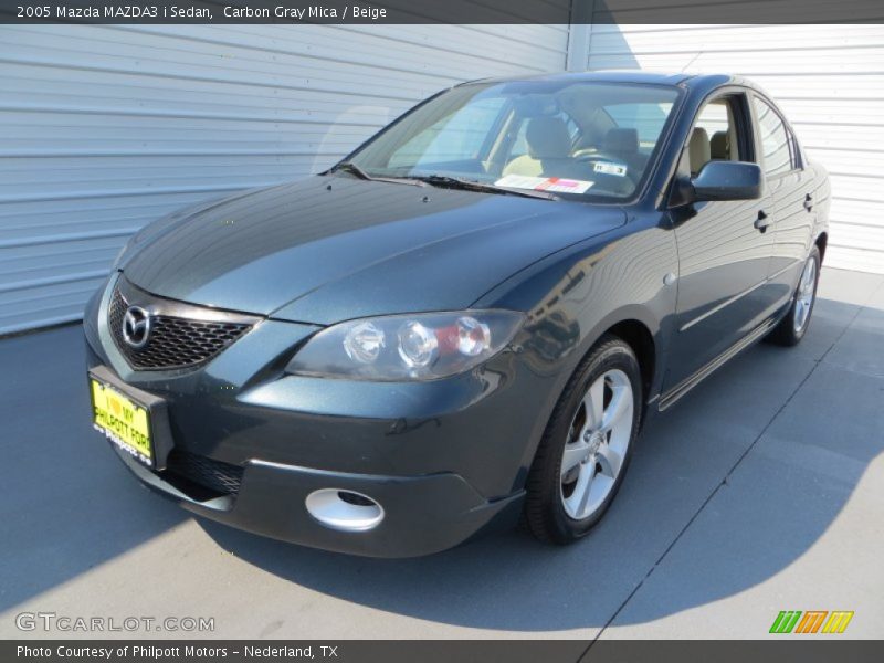 Carbon Gray Mica / Beige 2005 Mazda MAZDA3 i Sedan