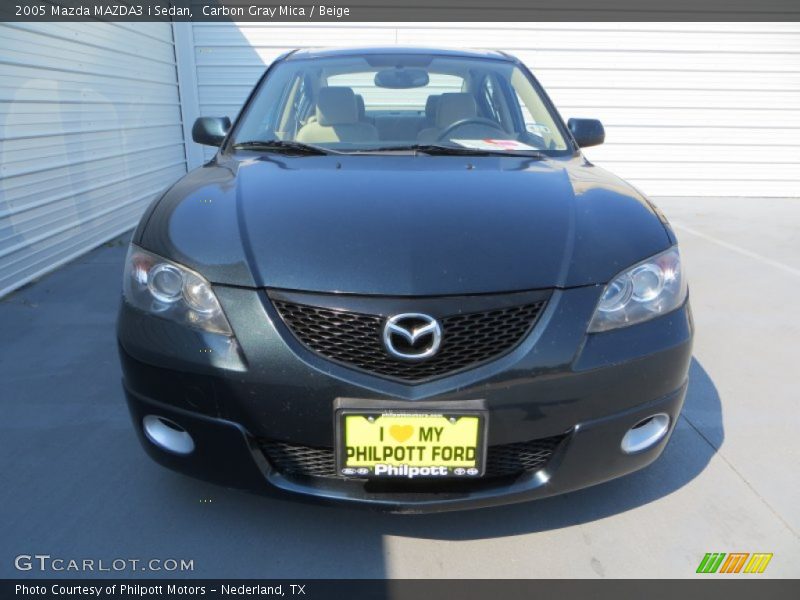 Carbon Gray Mica / Beige 2005 Mazda MAZDA3 i Sedan