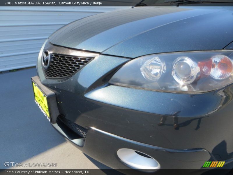 Carbon Gray Mica / Beige 2005 Mazda MAZDA3 i Sedan