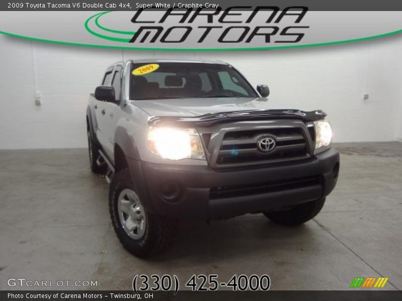 Super White / Graphite Gray 2009 Toyota Tacoma V6 Double Cab 4x4