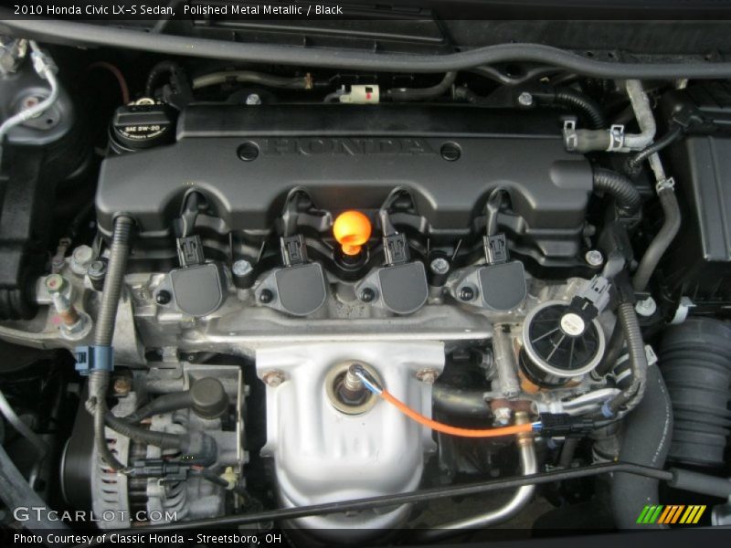 Polished Metal Metallic / Black 2010 Honda Civic LX-S Sedan