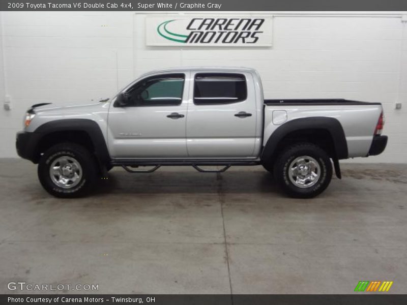 Super White / Graphite Gray 2009 Toyota Tacoma V6 Double Cab 4x4