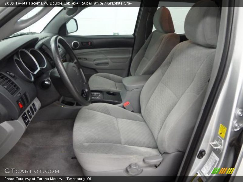 Super White / Graphite Gray 2009 Toyota Tacoma V6 Double Cab 4x4