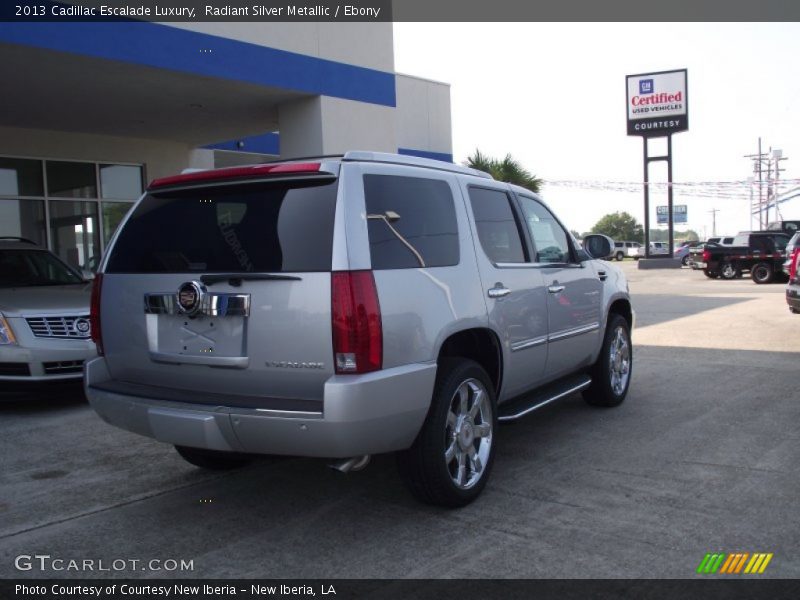 Radiant Silver Metallic / Ebony 2013 Cadillac Escalade Luxury