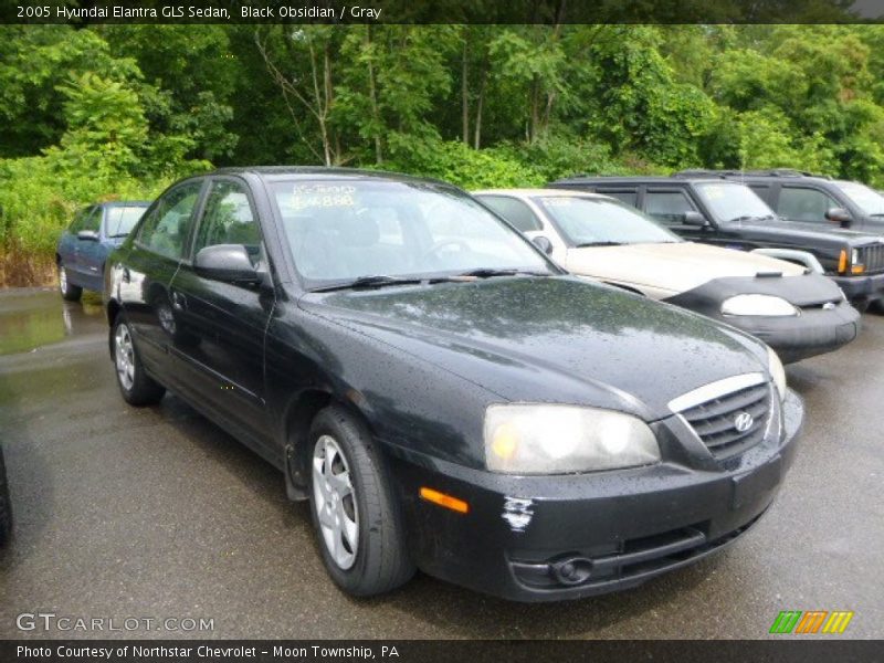 Black Obsidian / Gray 2005 Hyundai Elantra GLS Sedan