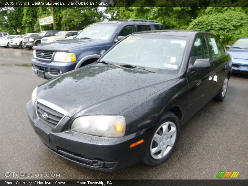 Black Obsidian / Gray 2005 Hyundai Elantra GLS Sedan