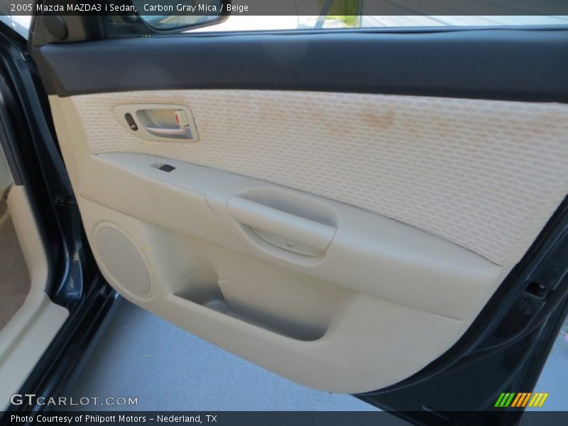Carbon Gray Mica / Beige 2005 Mazda MAZDA3 i Sedan