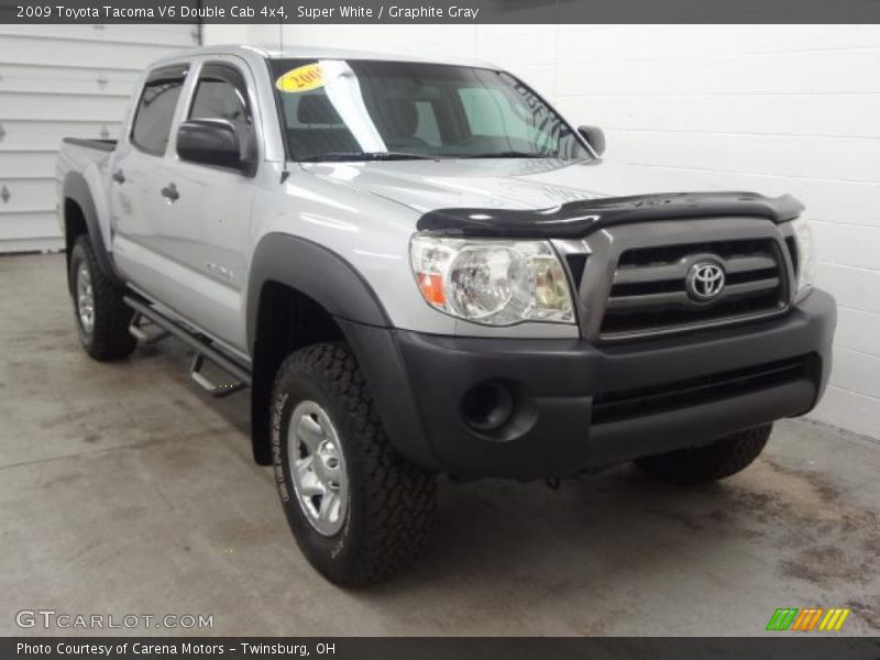 Super White / Graphite Gray 2009 Toyota Tacoma V6 Double Cab 4x4