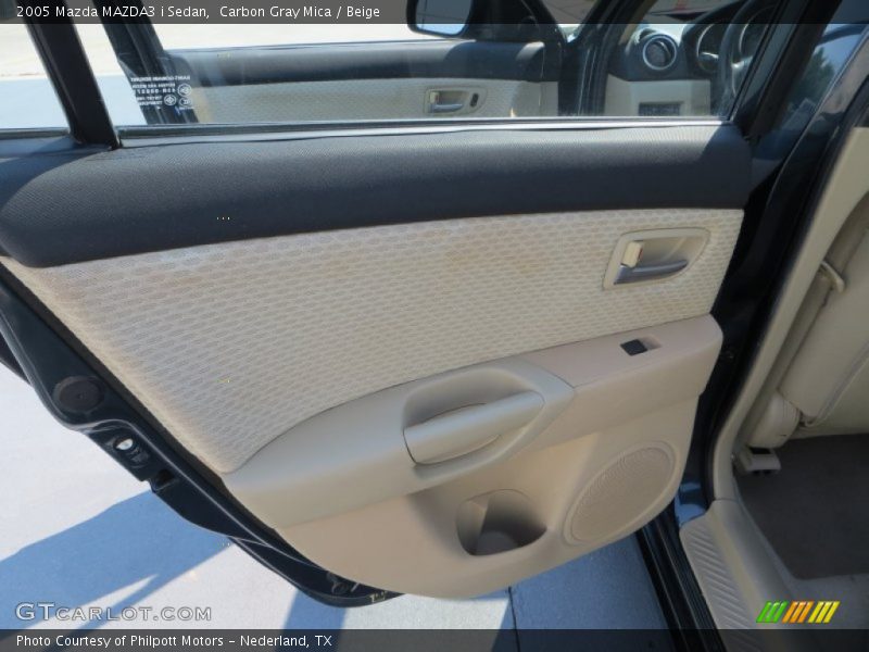 Carbon Gray Mica / Beige 2005 Mazda MAZDA3 i Sedan