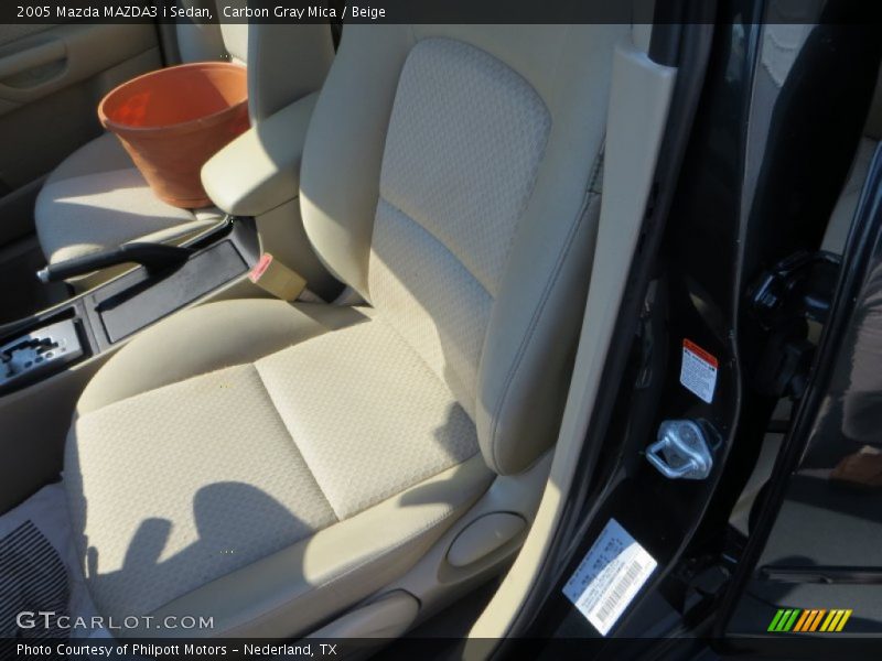 Carbon Gray Mica / Beige 2005 Mazda MAZDA3 i Sedan