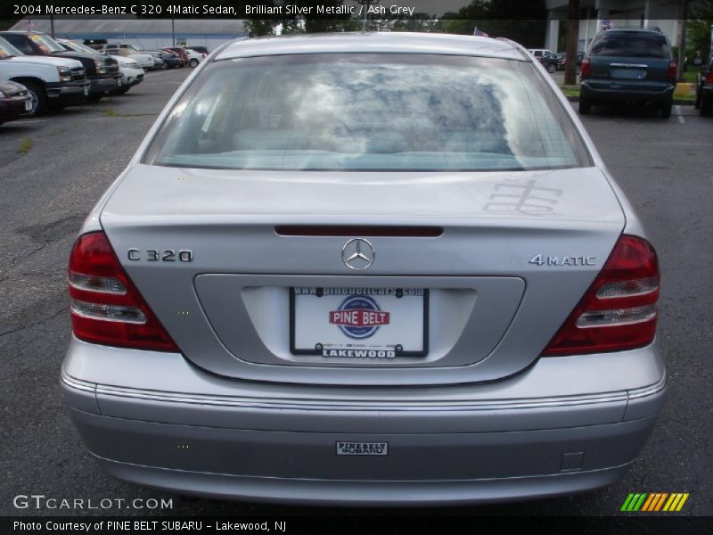 Brilliant Silver Metallic / Ash Grey 2004 Mercedes-Benz C 320 4Matic Sedan
