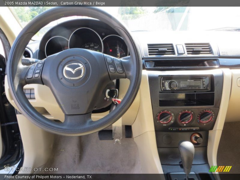 Carbon Gray Mica / Beige 2005 Mazda MAZDA3 i Sedan