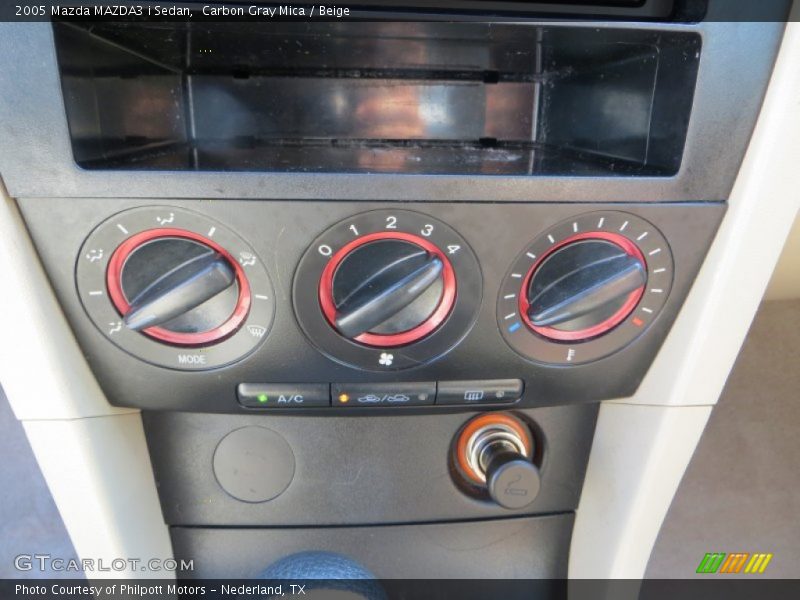 Carbon Gray Mica / Beige 2005 Mazda MAZDA3 i Sedan