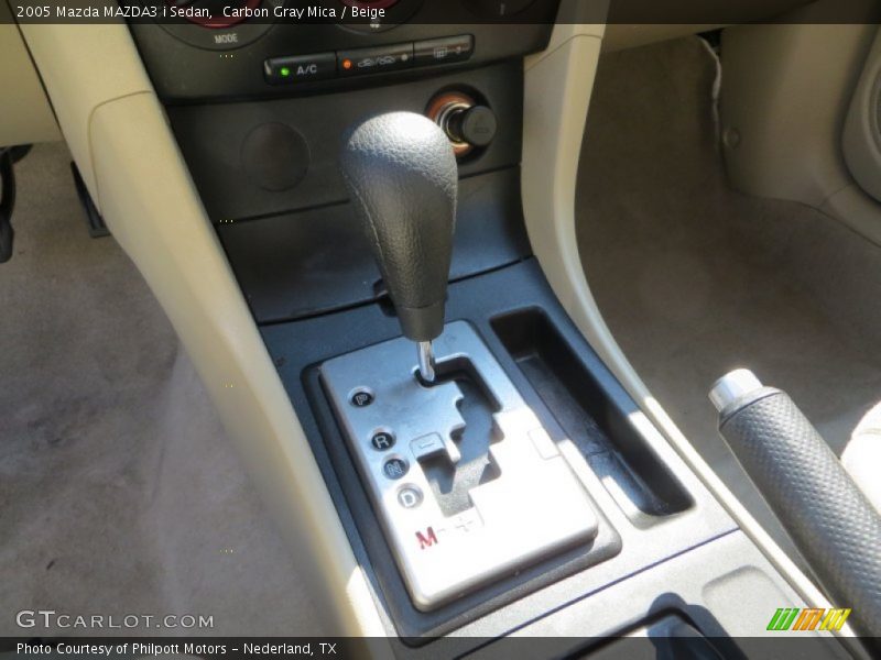 Carbon Gray Mica / Beige 2005 Mazda MAZDA3 i Sedan