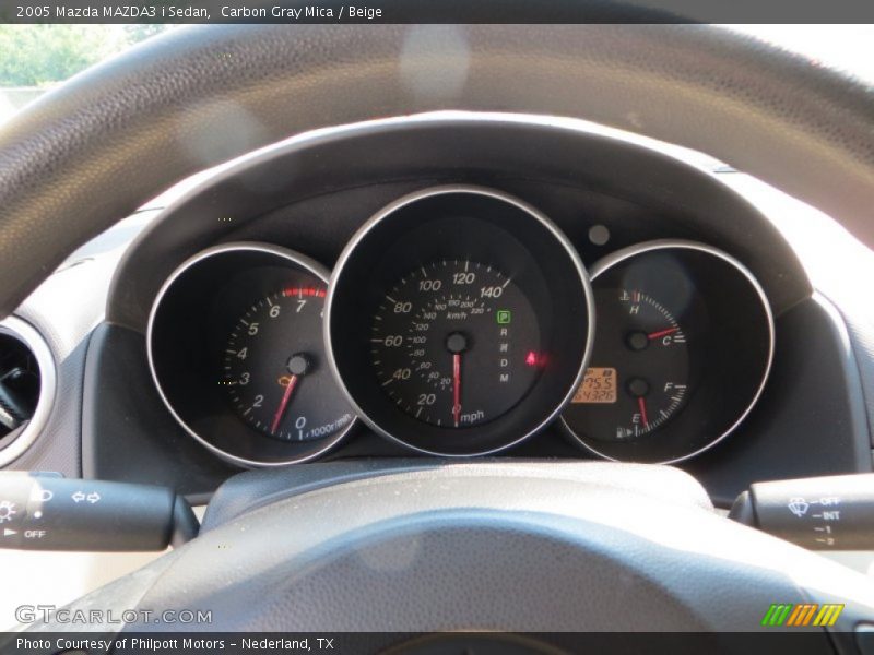 Carbon Gray Mica / Beige 2005 Mazda MAZDA3 i Sedan