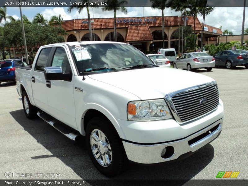 Oxford White / Black 2007 Ford F150 Lariat SuperCrew