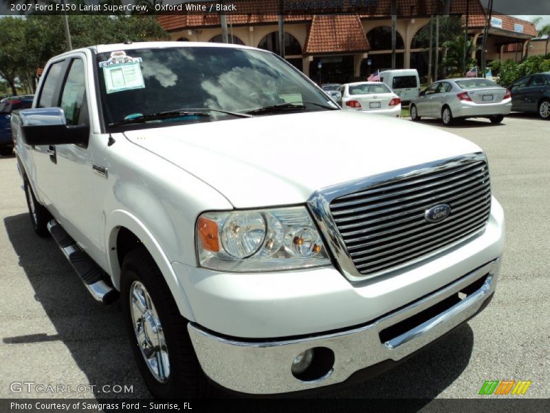 Oxford White / Black 2007 Ford F150 Lariat SuperCrew