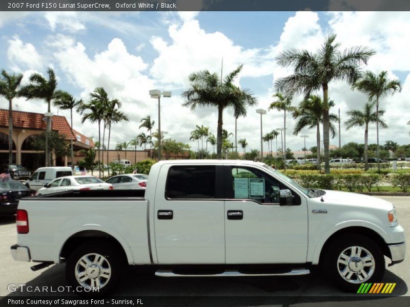 Oxford White / Black 2007 Ford F150 Lariat SuperCrew