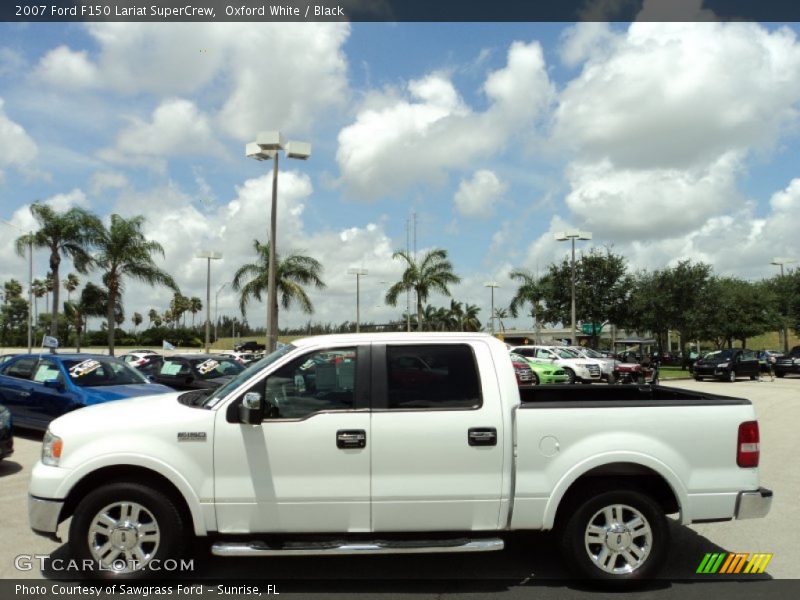 Oxford White / Black 2007 Ford F150 Lariat SuperCrew