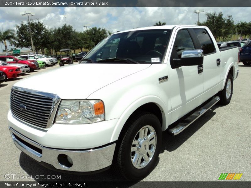 Oxford White / Black 2007 Ford F150 Lariat SuperCrew