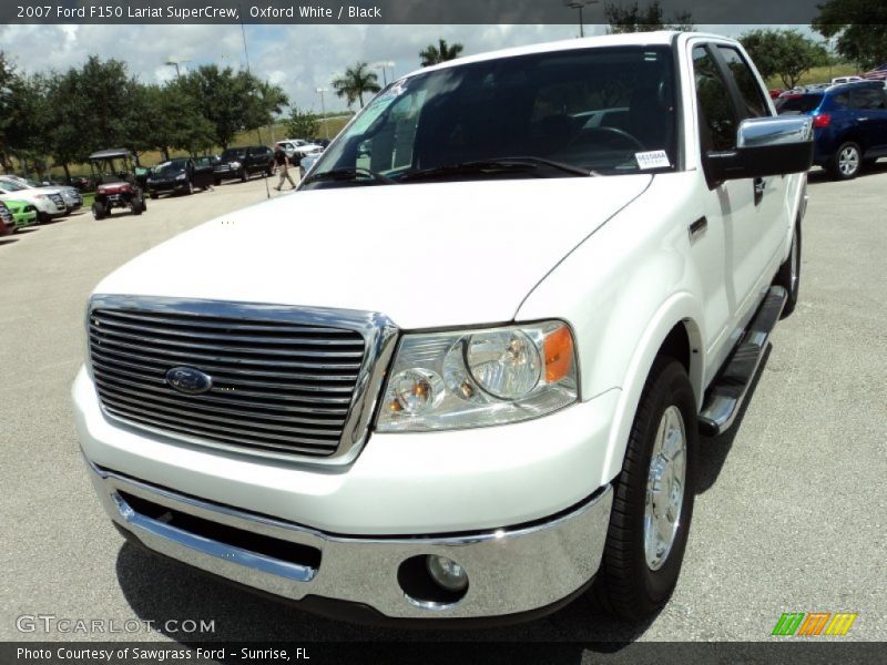 Oxford White / Black 2007 Ford F150 Lariat SuperCrew