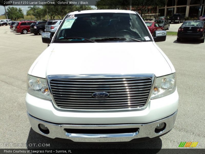 Oxford White / Black 2007 Ford F150 Lariat SuperCrew