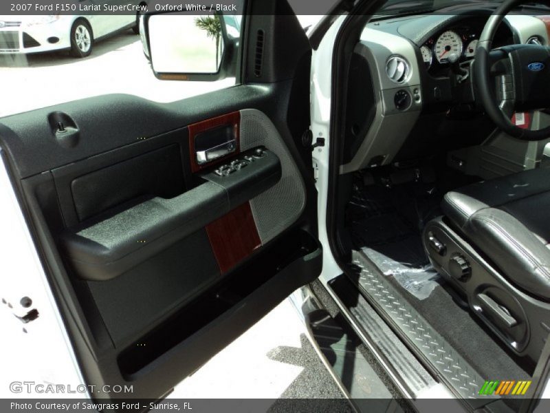 Oxford White / Black 2007 Ford F150 Lariat SuperCrew