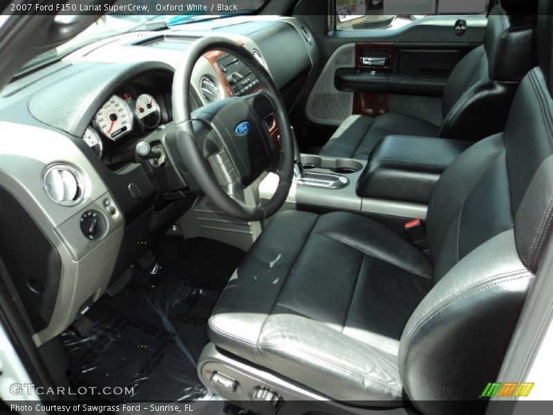 Oxford White / Black 2007 Ford F150 Lariat SuperCrew