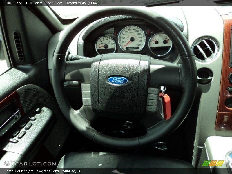 Oxford White / Black 2007 Ford F150 Lariat SuperCrew