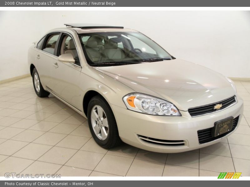Gold Mist Metallic / Neutral Beige 2008 Chevrolet Impala LT