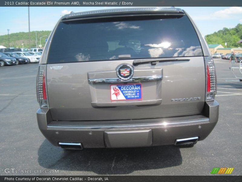 Mocha Steel Metallic / Ebony 2013 Cadillac Escalade ESV Premium AWD
