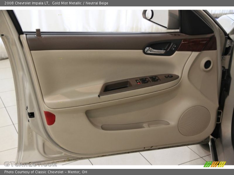 Gold Mist Metallic / Neutral Beige 2008 Chevrolet Impala LT