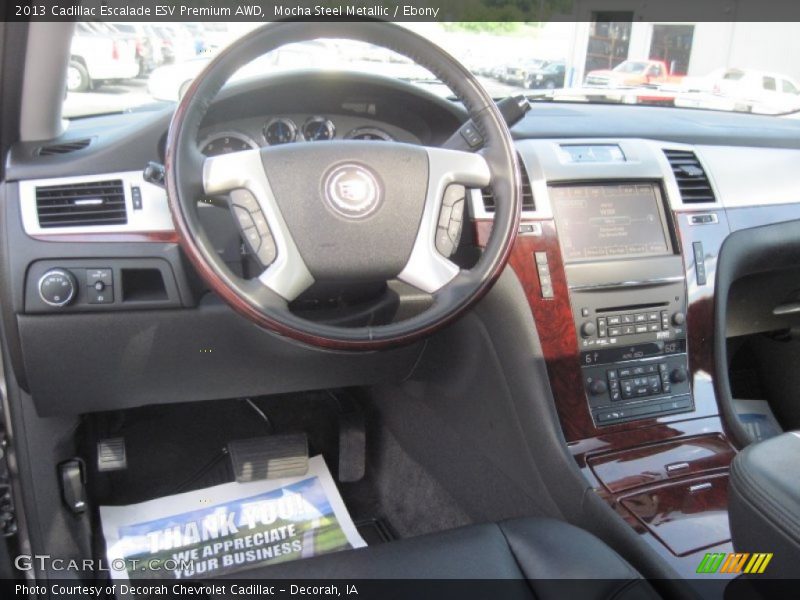 Mocha Steel Metallic / Ebony 2013 Cadillac Escalade ESV Premium AWD
