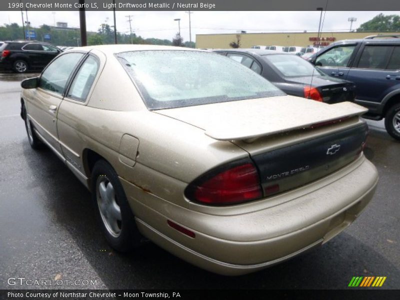 Light Driftwood Metallic / Neutral Beige 1998 Chevrolet Monte Carlo LS