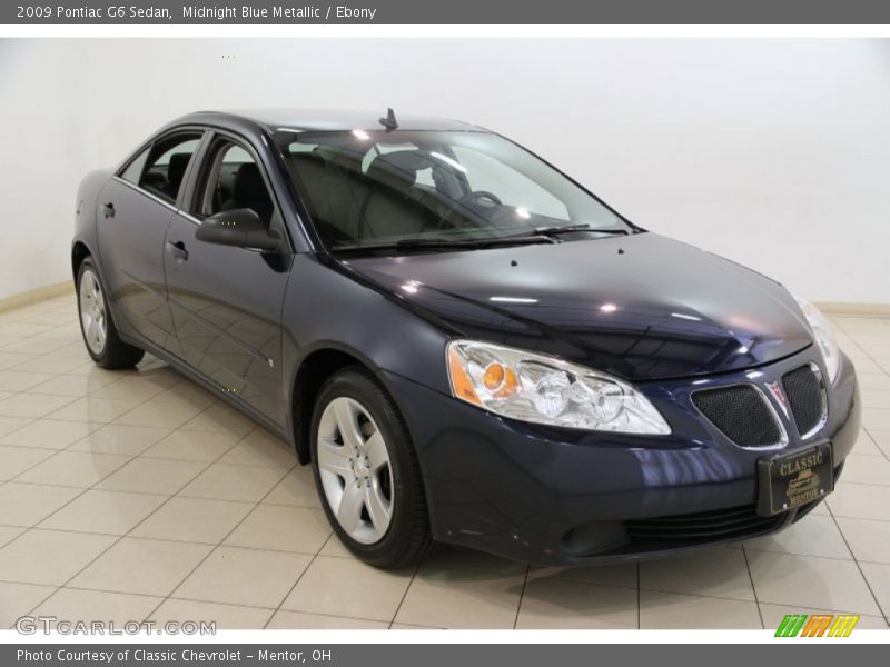 Midnight Blue Metallic / Ebony 2009 Pontiac G6 Sedan