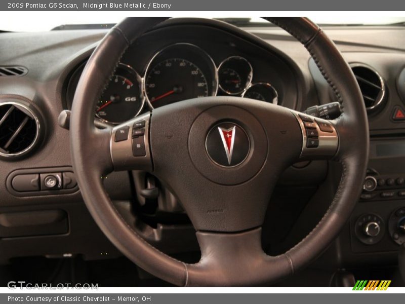 Midnight Blue Metallic / Ebony 2009 Pontiac G6 Sedan