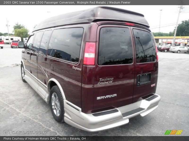 Midnight Red Metallic / Medium Pewter 2003 GMC Savana Van 1500 Passenger Conversion